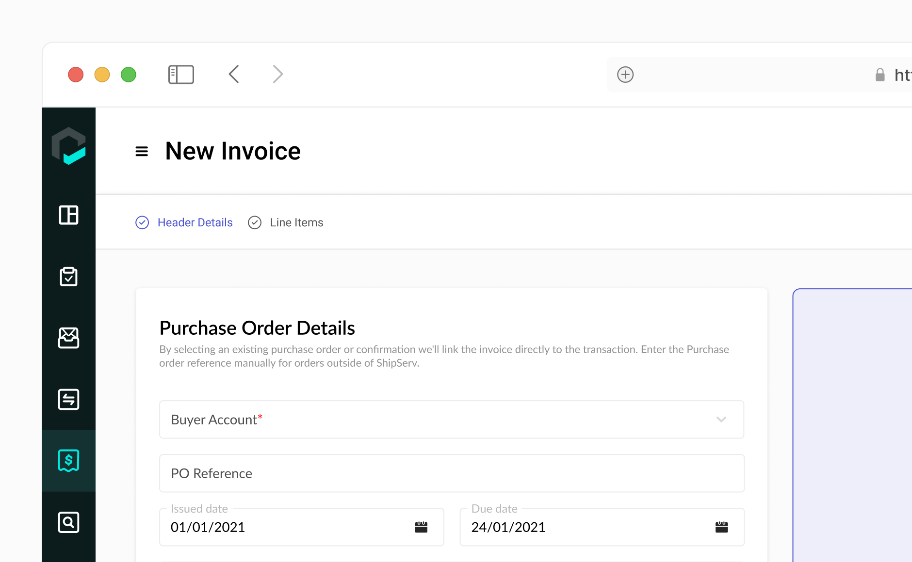 Invoicing redesign hero screen