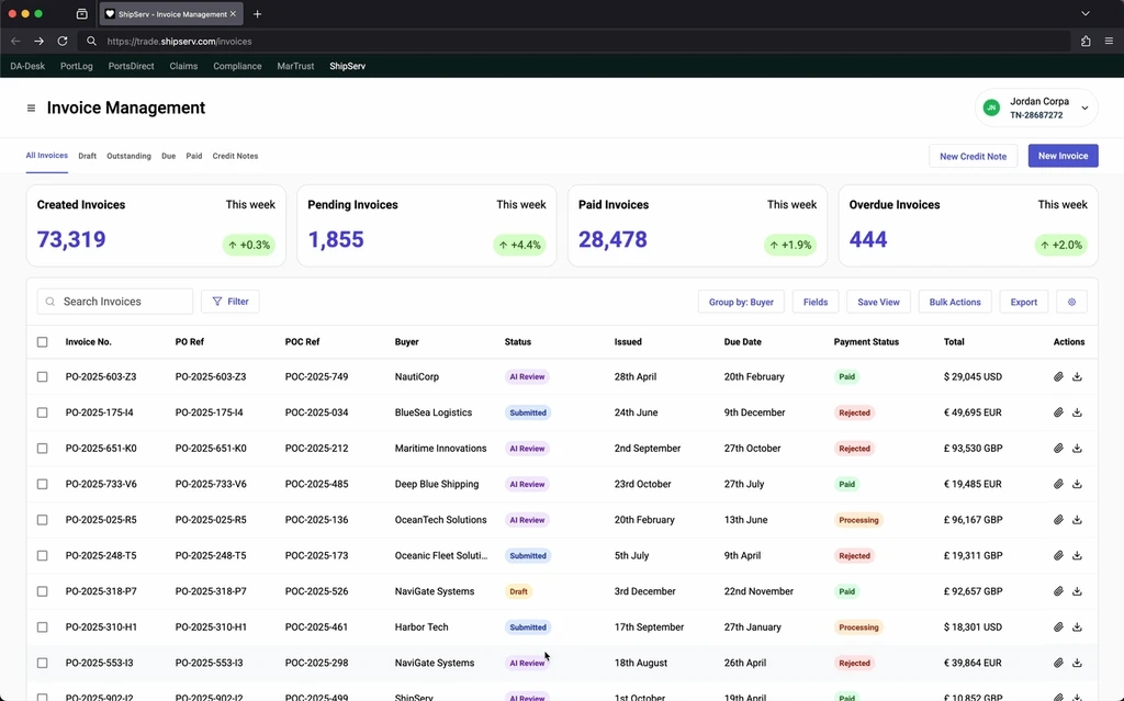 Transaction list improvements prototype with filters, sorting, and folders